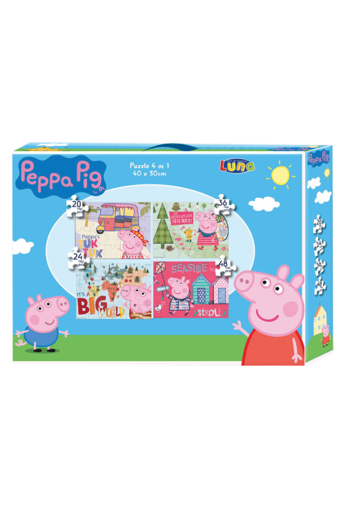 PEPPA PIG ΠΑΖΛ 4 ΣΕ 1 20-24-36-48 ΤΜΧ. 30Χ40 ΕΚ.