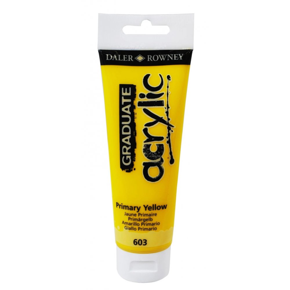 ΧΡΩΜΑ GRADUATE ACRYLIC 120ml PRIMARY YELLOW
