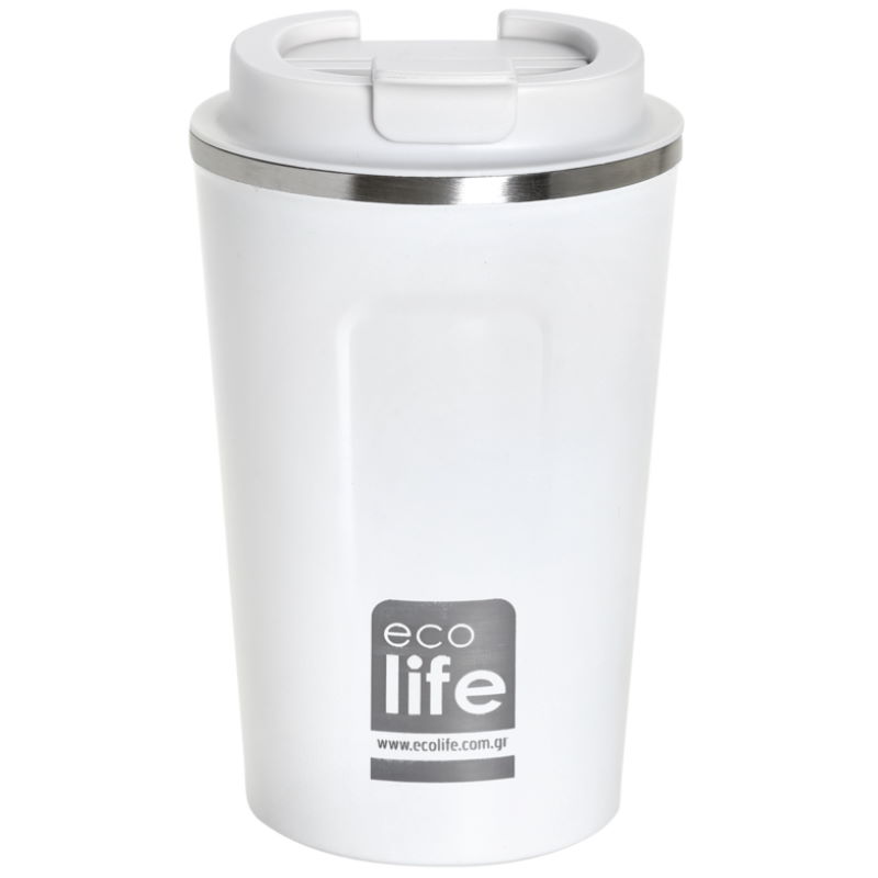 ΘΕΡΜΟΣ ΑΝΟΞΕΙΔΩΤΟΣ ECOLIFE COFFEE CUP ICE WHITE 370ML