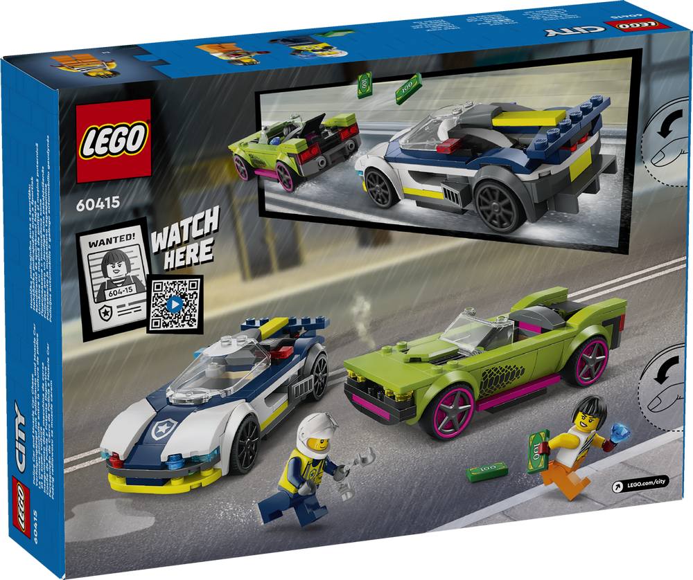 LEGO POLICE CAR AND MUSCLE CAR CHASE
