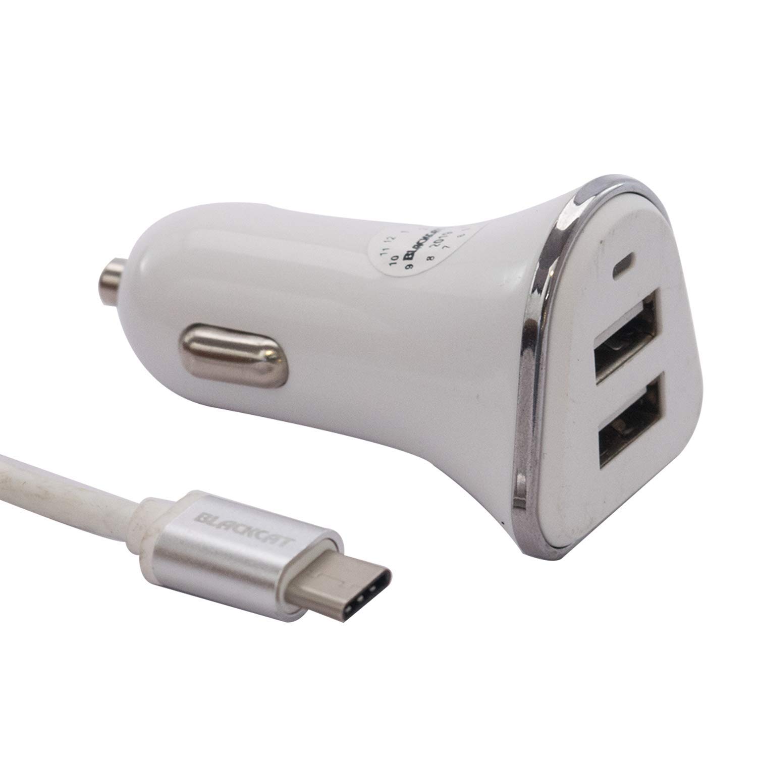 PLATINET  CAR CHARGER + CABLE 3xUSB 5200mA WHITE