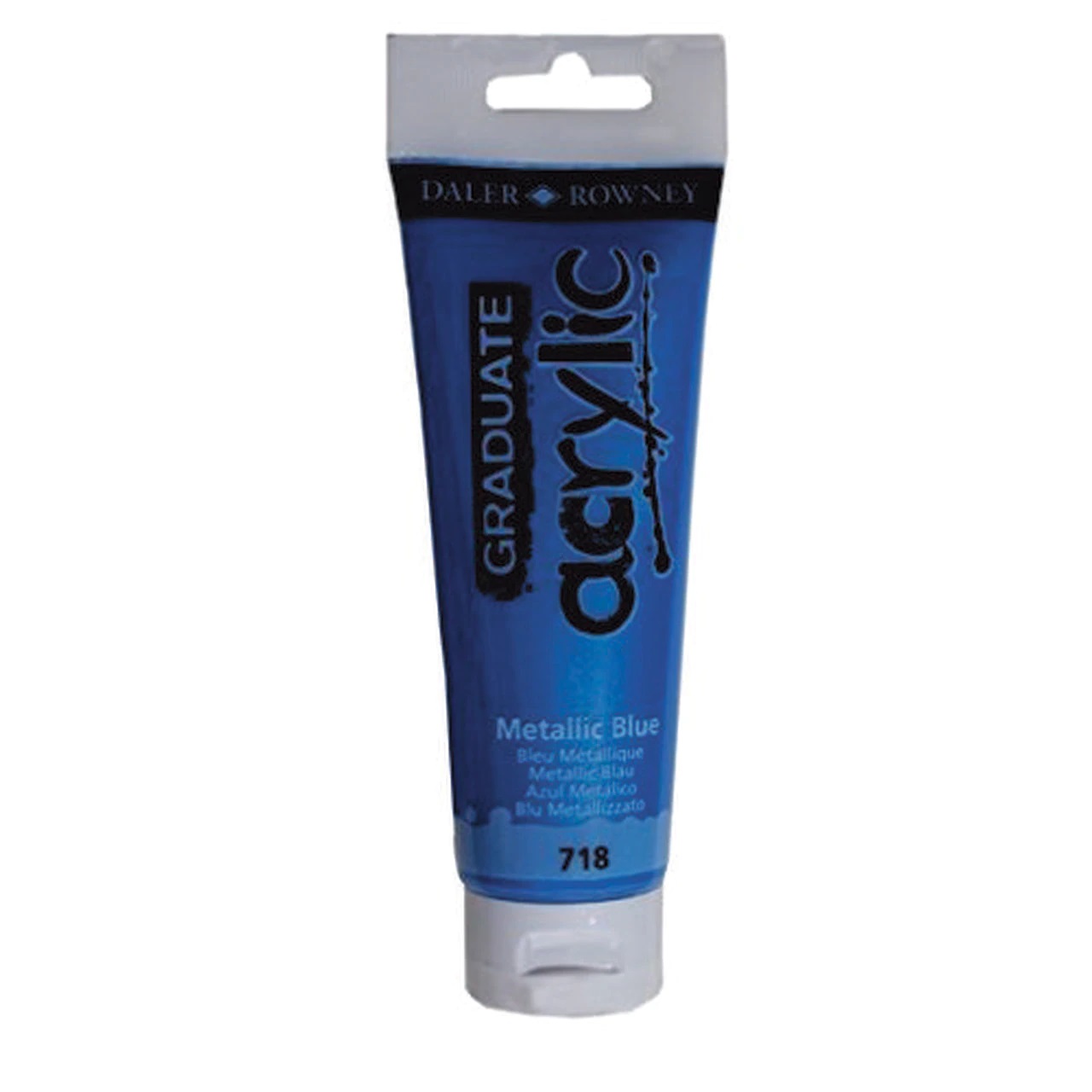 DALER ROWNEY GRADUATE ACRYLIC 120ML METALLIC BLUE 718 DALER ROWNEY GRADUATE ACRYLIC 120ML METALLIC BLUE 718