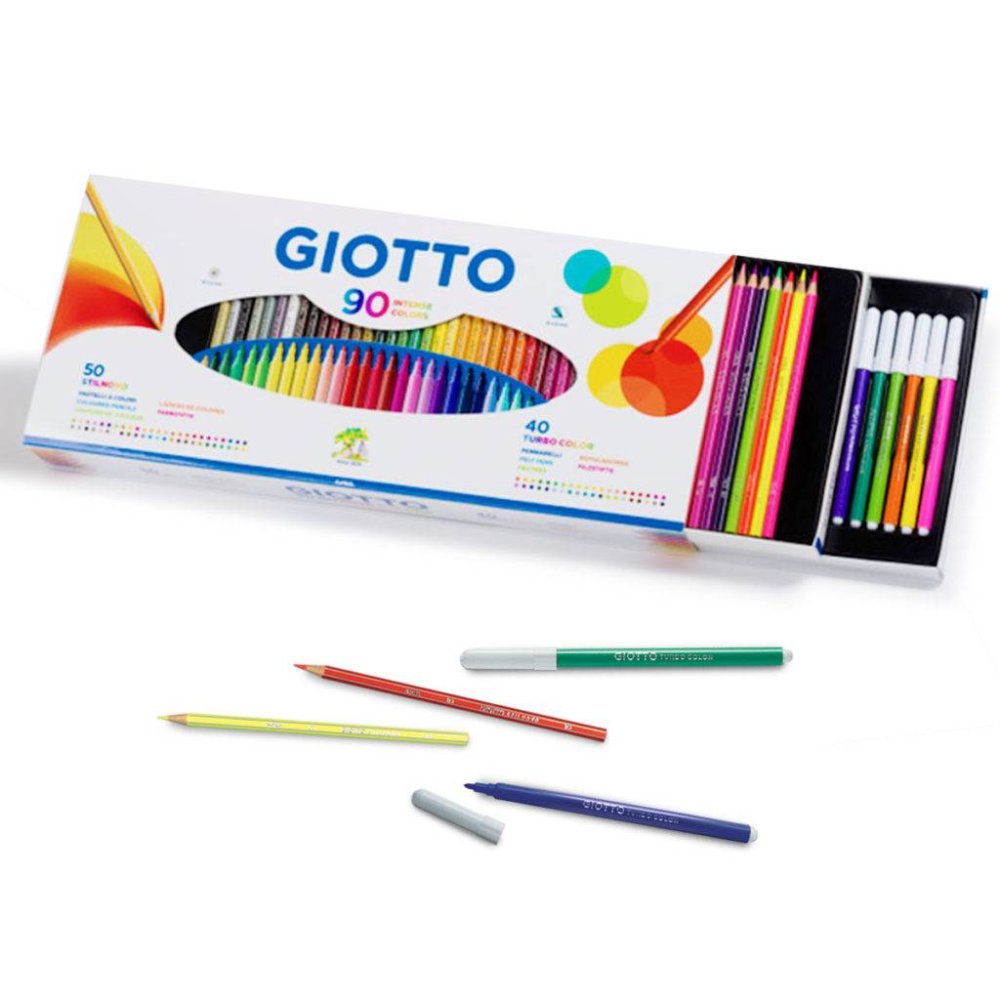 Σετ Δημιουργίας Giotto Ξυλομπογιές Stilnovo & Μαρκαδόροι Turbo Color (90 Τεμάχια)