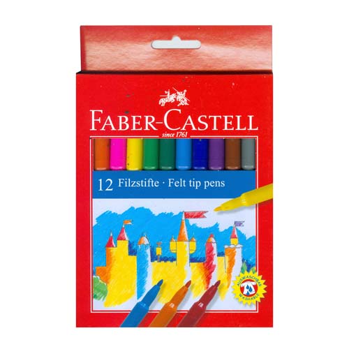 ΜΑΡΚΑΔΟΡΟΙ FABER CASTELL ΑΠΛΟΙ 12 ΤΜΧ