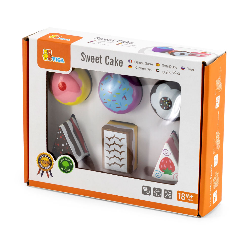 VIGA ΠΑΙΔΙΚΑ ΞΥΛΙΝΑ ΚΟΜΜΑΤΙΑ ΚΕΙΚ 6 ΤΜΧ.