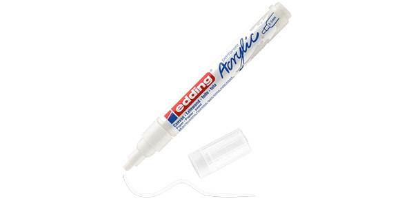 EDDING 5100 ΑΚΡΥΛΙΚΟΣ ΜΑΡΚΑΔΟΡΟΣ 2-3ΜM WHITE EDDING 5100 ΑΚΡΥΛΙΚΟΣ ΜΑΡΚΑΔΟΡΟΣ 2-3ΜM WHITE