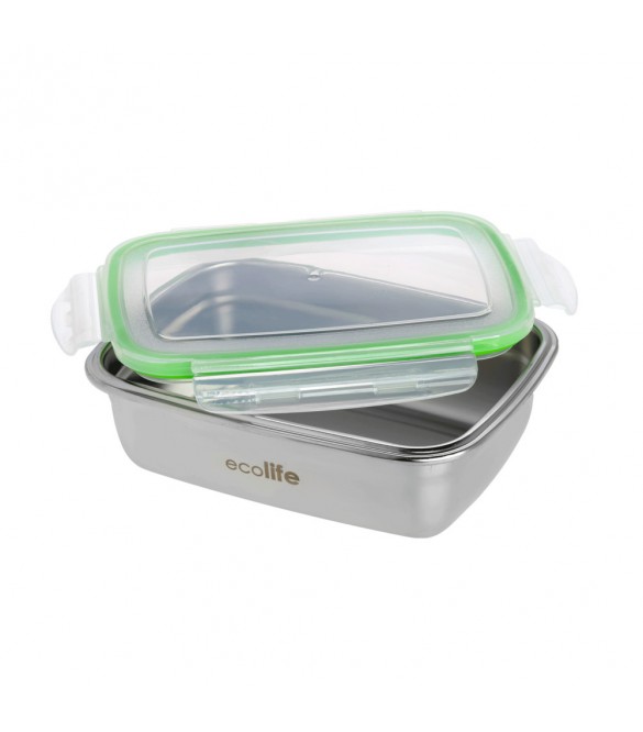 ECOLIFE ΦΑΓΗΤΟΔΟΧΕΙΟ INOX 850ml ΠΡΑΣΙΝΟ 15x20cm ECOLIFE ΦΑΓΗΤΟΔΟΧΕΙΟ INOX 850ml ΠΡΑΣΙΝΟ 15x20cm