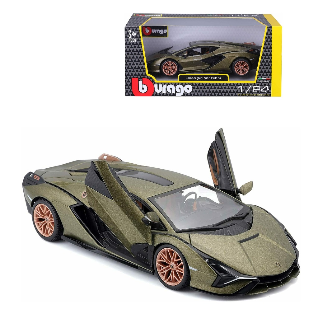 ΜΕΤΑΛΛΙΚΟ ΑΥΤΟΚΙΝΗΤΟ BURAGO 1/24 LAMBORGHINI SIAN FKP 37 GREEN ΜΕΤΑΛΛΙΚΟ ΑΥΤΟΚΙΝΗΤΟ BURAGO 1/24 LAMBORGHINI SIAN FKP 37 GREEN