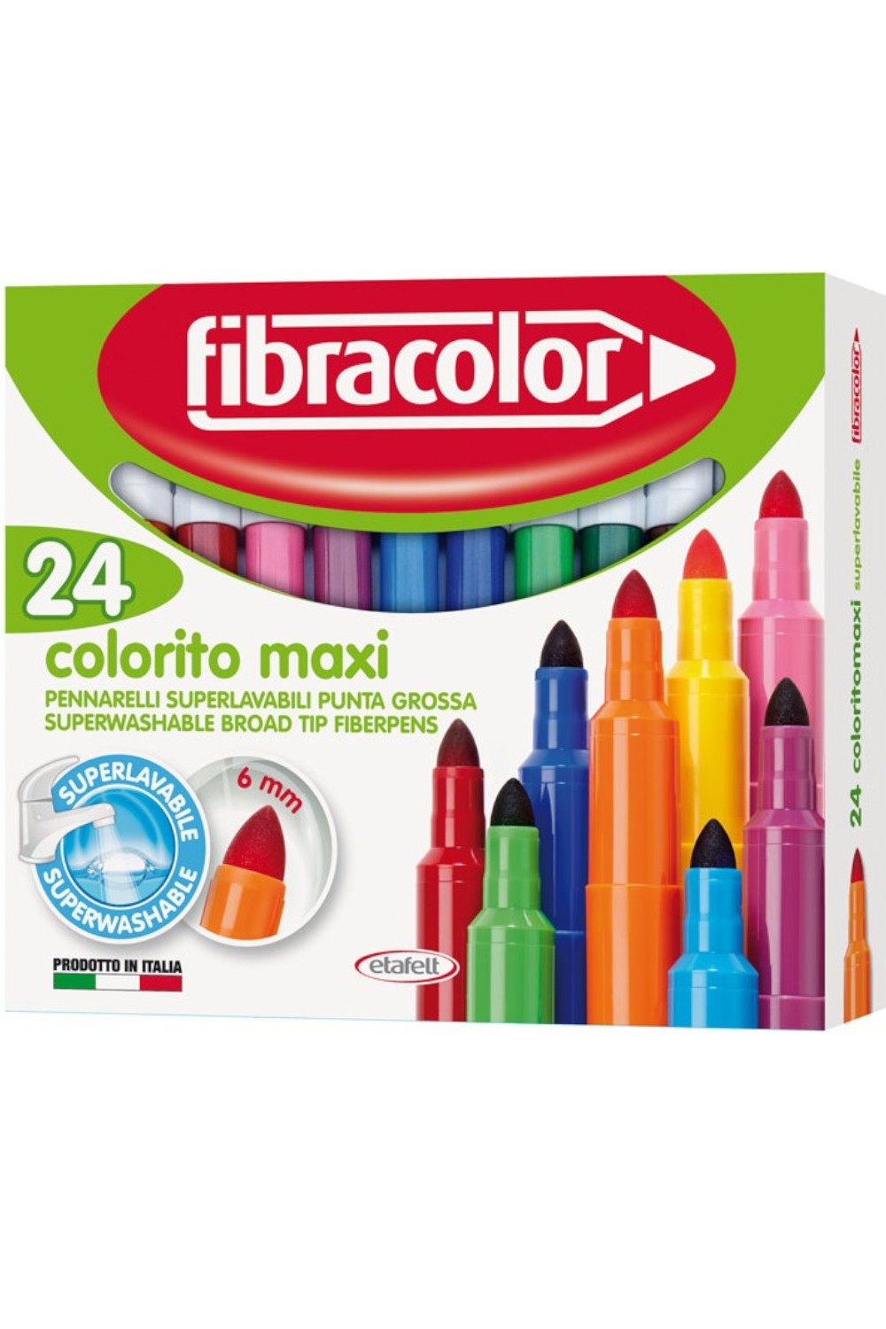ΜΑΡΚΑΔΟΡΟΙ FIBRACOLOR COLORITO MAXI 24 ΤΕΜΑΧΙΑ