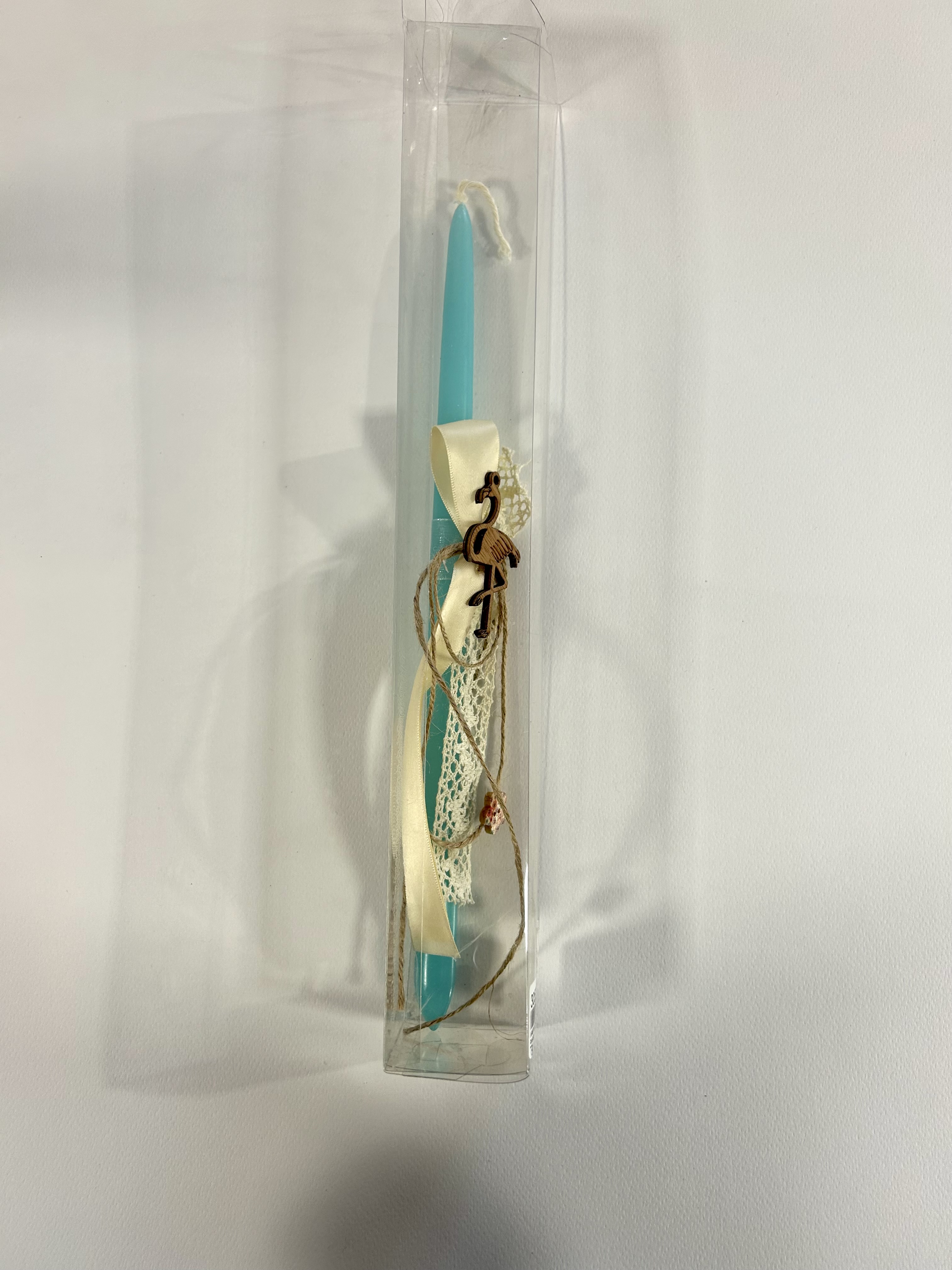 Λαμπάδα Πασχαλινή βεραμάν με φλαμίνγκο ξύλινο