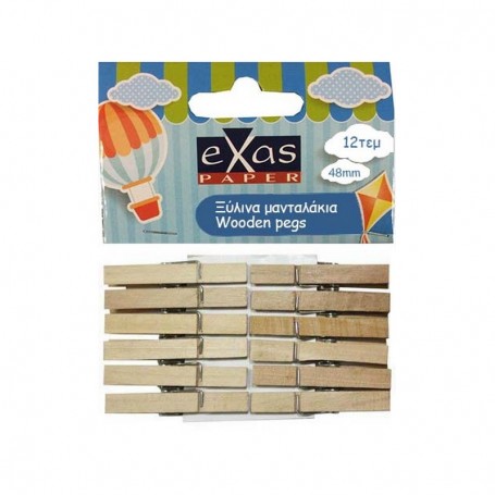 ΜΑΝΤΑΛΑΚΙΑ EX HOBBY ΞΥΛΙΝΑ 48mm 12 ΤΕΜΑΧΙΑ 401496