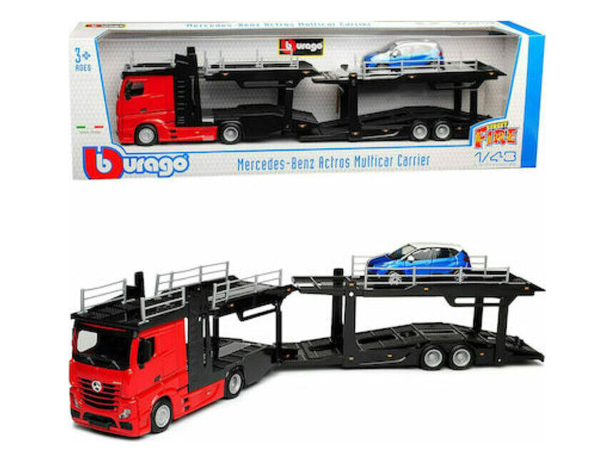 ΜΕΤΑΛΛΙΚΟ ΑΥΤΟΚΙΝΗΤΟ BURAGO STREEN FIRE M-B ACTROS RED W/RENAUL ΜΕΤΑΛΛΙΚΟ ΑΥΤΟΚΙΝΗΤΟ BURAGO STREEN FIRE M-B ACTROS RED W/RENAUL