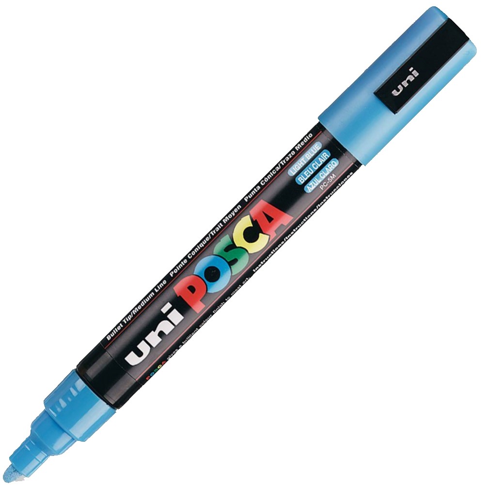 ΜΑΡΚΑΔΟΡΟΣ UNI POSCA PC-5M/5D MEDIUM LIGHT BLUE