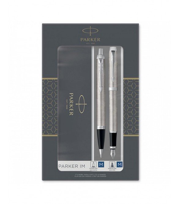 ΣΕΤ ΔΩΡΟΥ PARKER ΠΕΝΑ + ΣΤΥΛΟ BALLPEN IM DUO ESSENTIAL STAINLESS STEEL