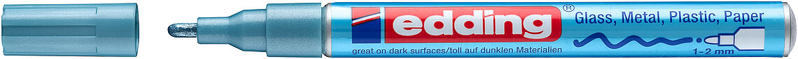 EDDING 751 μαρκαδόρος gloss paint γαλαζιο μεταλλικό 1-2mm EDDING 751 μαρκαδόρος gloss paint γαλαζιο μεταλλικό 1-2mm