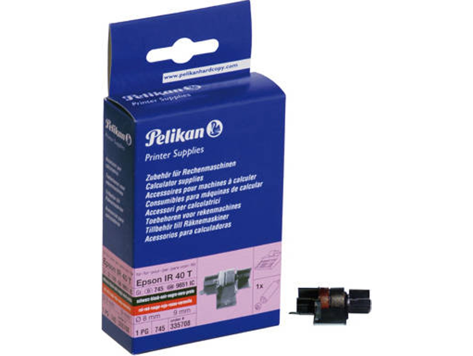 Pelikan ταμπόν GR745 IR 40 T μαύρο/κόκκινο Φ8mm 9mm