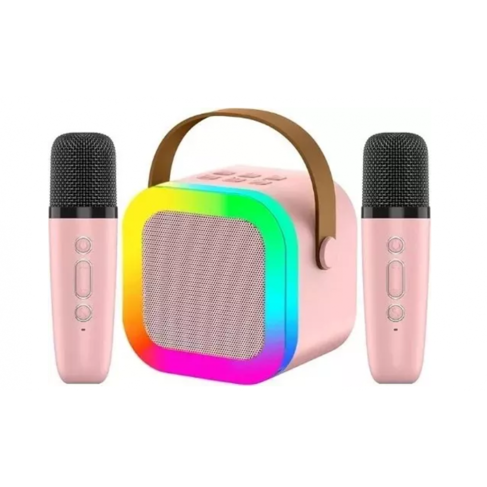 Ασύρματο Ηχείο Bluetooth με 2 μικρόφωνα Karaoke K12 ροζ ή μπλε Ασύρματο Ηχείο Bluetooth με 2 μικρόφωνα Karaoke K12 ροζ ή μπλε