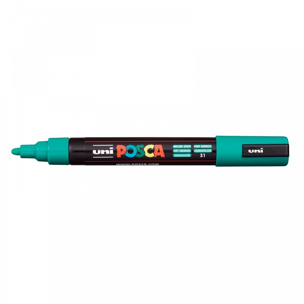 ΜΑΡΚΑΔΟΡΟΣ POSCA 2.5MM ΜΕΣΑΙΟΣ PC-5M ΣΜΑΡΑΓΔΙ