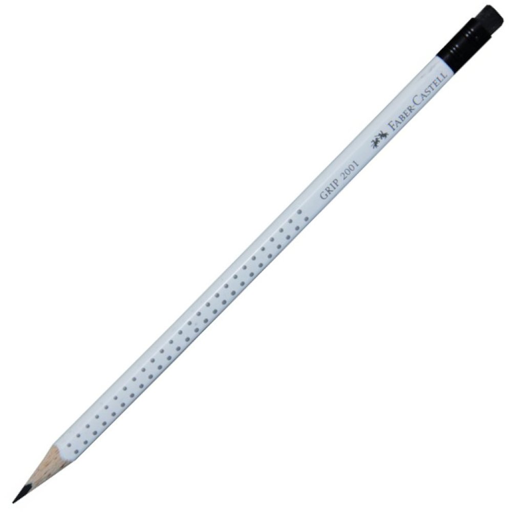 ΜΟΛΥΒΙ GRIP ΜΕ ΓΟΜΑ FABER CASTELL ΛΕΥΚΟ