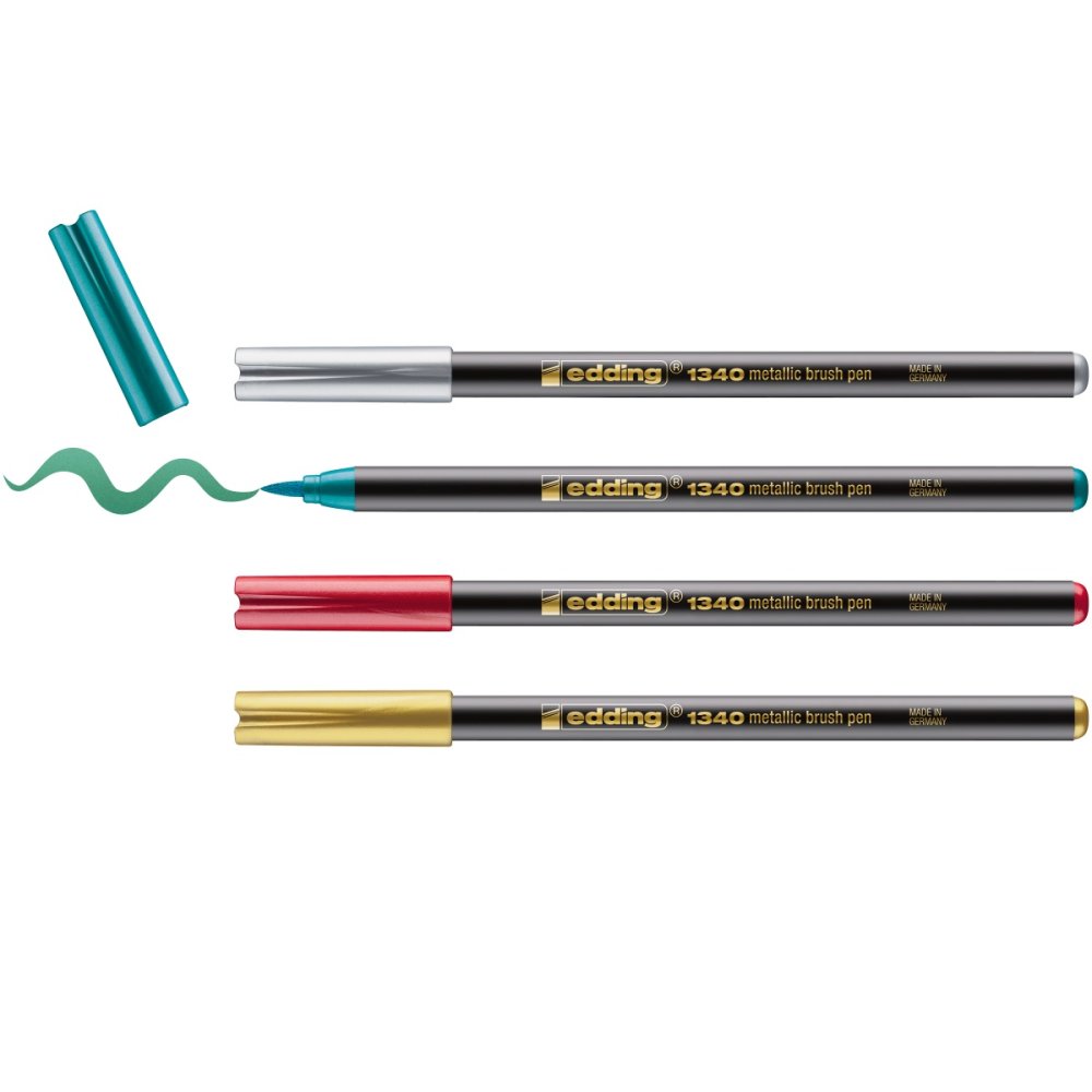 Μαρκαδόροι Edding 1340 Metallic Σετ 4 Τεμαχίων Christmas Pack