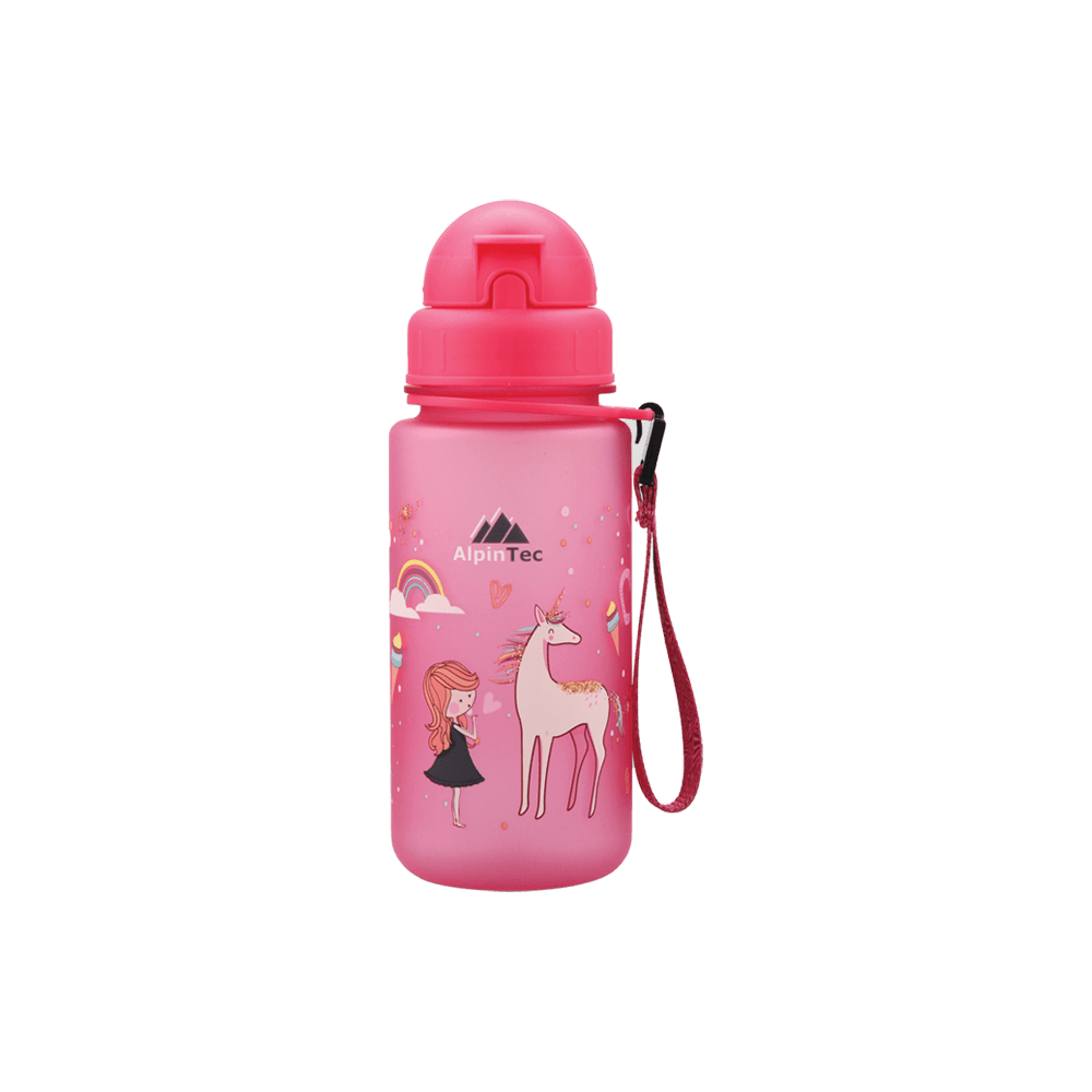 ALPINTEC ΠΑΓΟΥΡΙ ΠΑΙΔΙΚΟ ΜΕ ΚΑΛΑΜΑΚΙ ΠΛΑΣΤΙΚΟ BPA-FREE 400ml PRINCESS ΡΟΖ