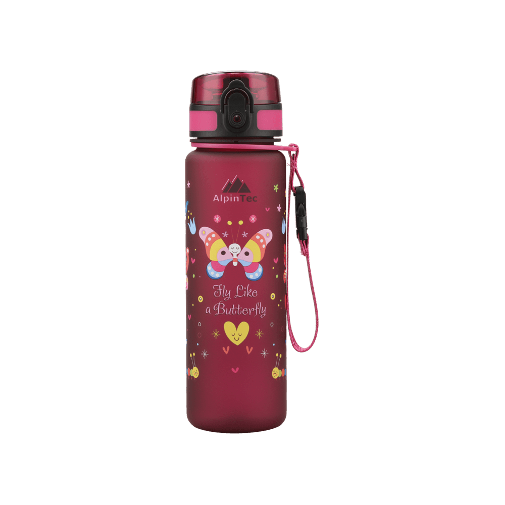 ALPINTEC ΠΑΓΟΥΡΙ ΠΑΙΔΙΚΟ ΠΛΑΣΤΙΚΟ BPA-FREE 500ml BUTTERFLY ΡΟΖ