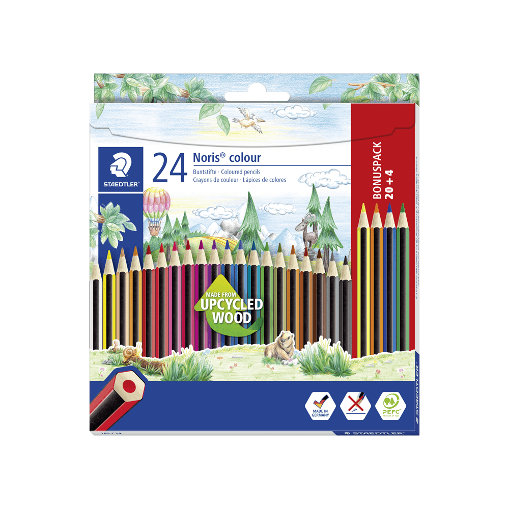 STAEDTLER ΚΡΑΙΓΙΟΝ (ΞΥΛΟΜΠΟΓΙΕΣ) 20+4 ΧΡΩΜΑΤΑ ΔΩΡΟ 5 ΤΕΜΑΧΙΑ (Το προιόν πωλείται σε μεμονωμένα τεμάχια του ενός)