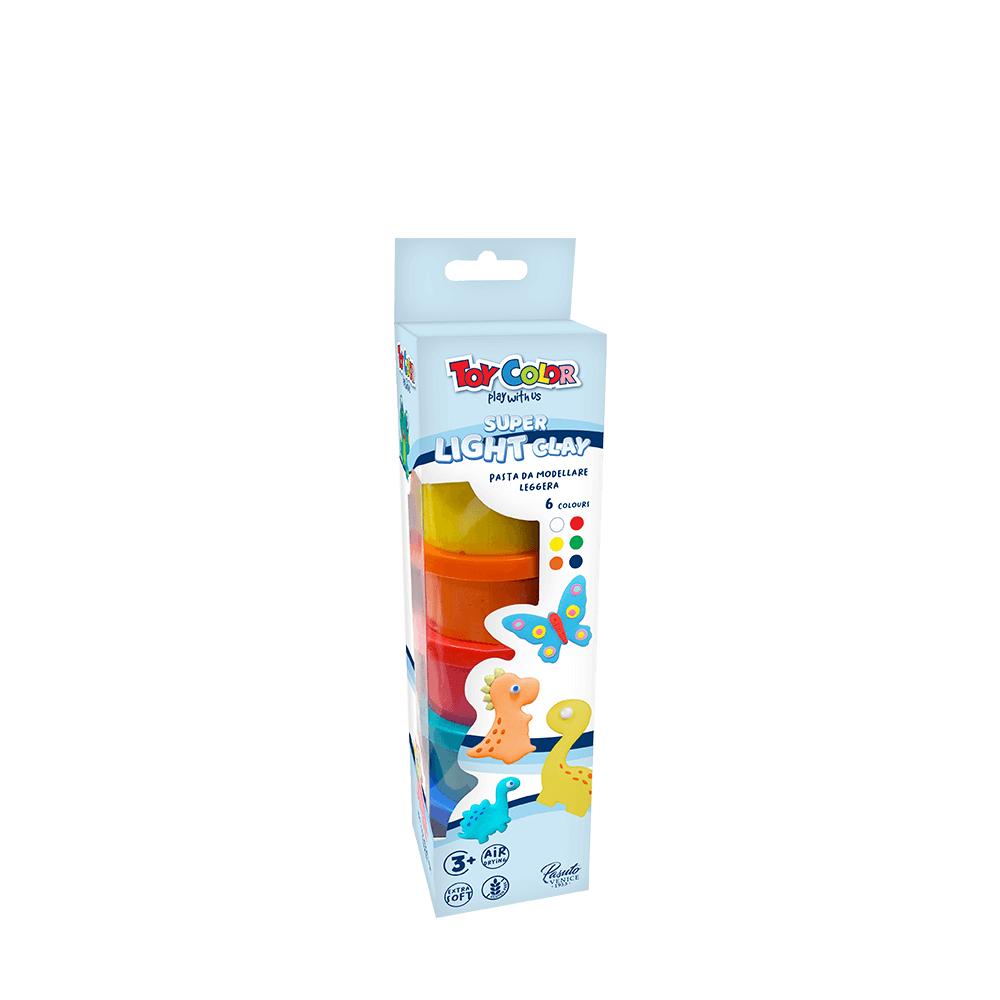 TOY COLOR ΠΛΑΣΤΟΖΥΜΑΡΑΚΙ 3+ 6 ΧΡΩΜΑΤΑ 20gr ΑΣΣΟΡΤΙ