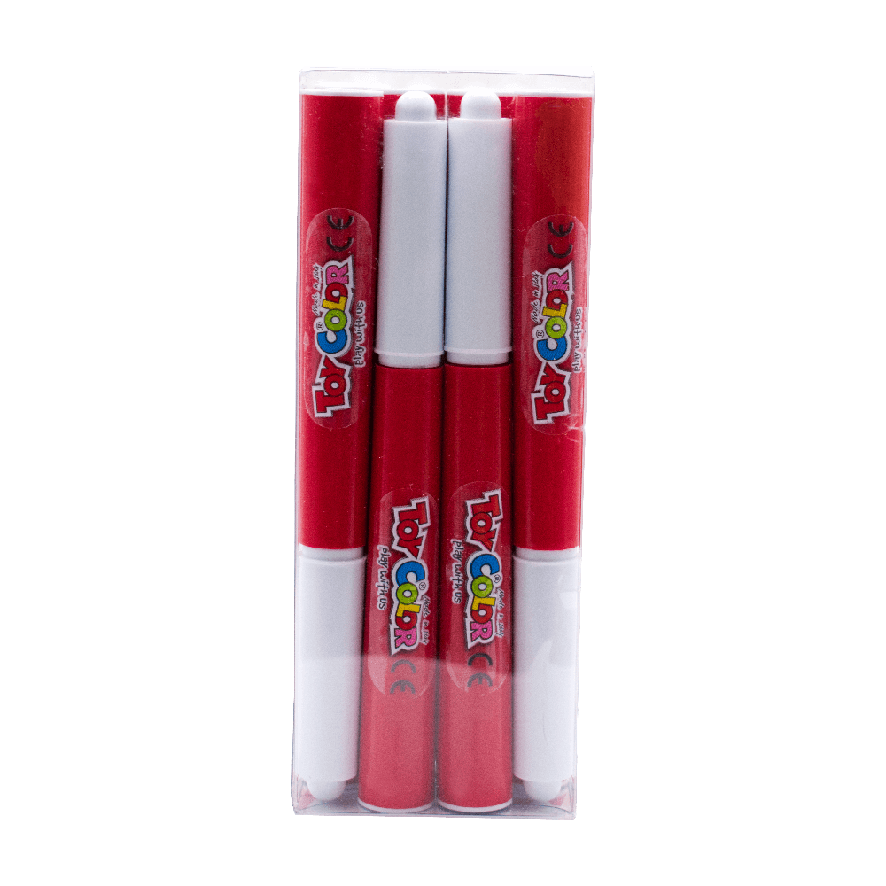 TOY COLOR ΜΑΡΚΑΔΟΡΟΣ JUMBO SUPERWASHABLE Φ5mm KIDS ΚΟΚΚΙΝΟΣ 12 ΤΕΜΑΧΙΑ