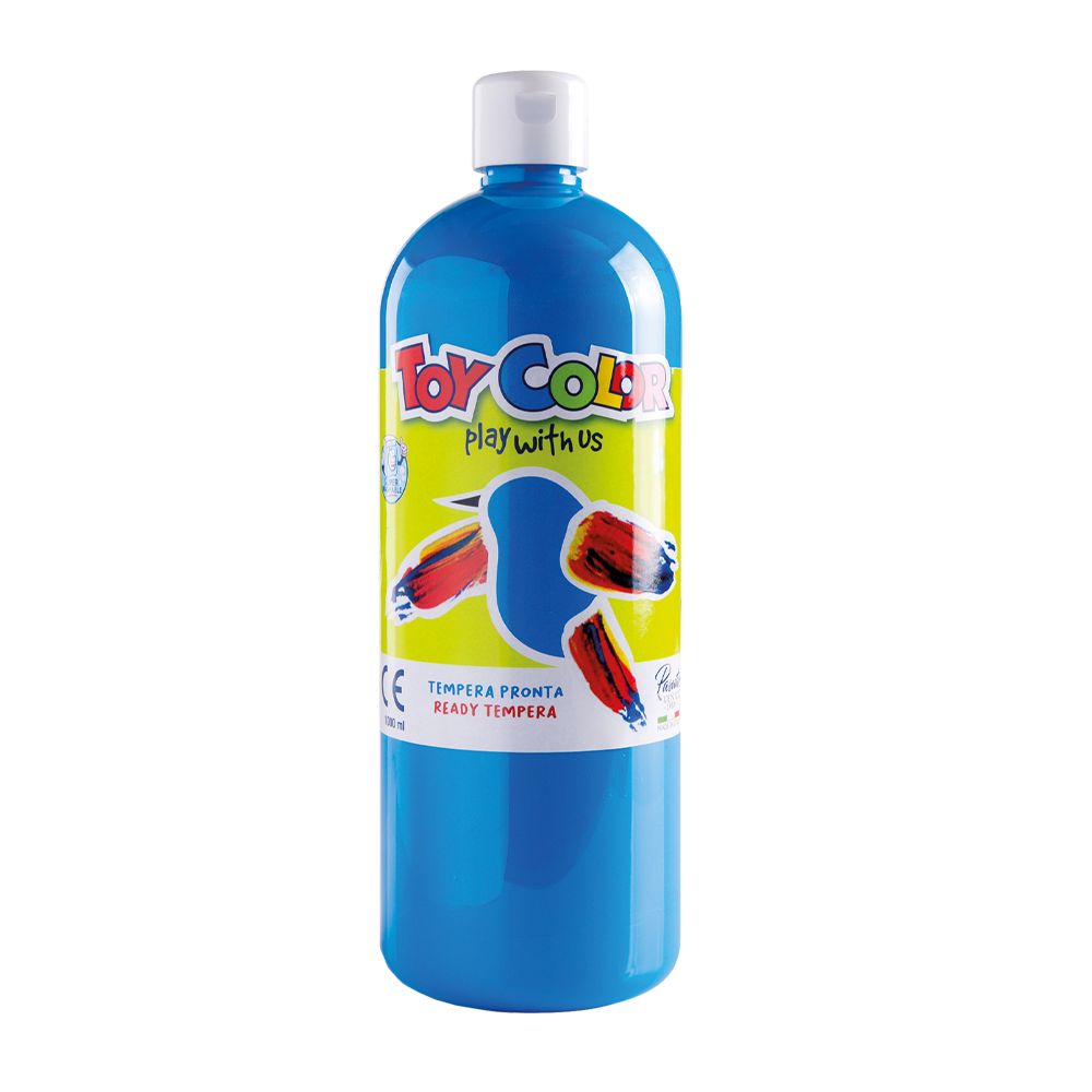 TOY COLOR ΤΕΜΠΕΡΑ SUPERWASHABLE 1000ml PRIMARY CYAN ΜΠΛΕ