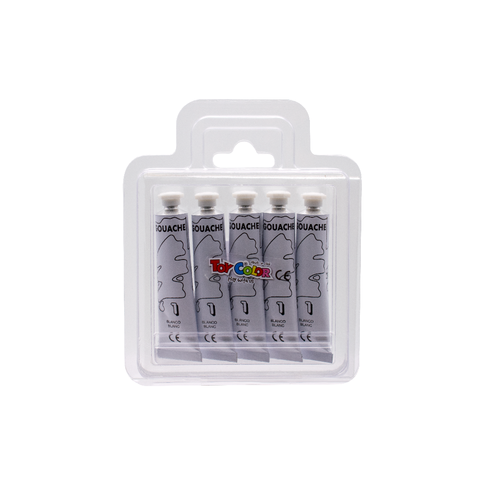 TOY COLOR ΤΕΜΠΕΡΑ SUPERWASHABLE 12ml PRIMARY ΛΕΥΚΗ 5 ΤEMAXIA (Το προιόν πωλείται σε μεμονωμένα τεμάχια του ενός)