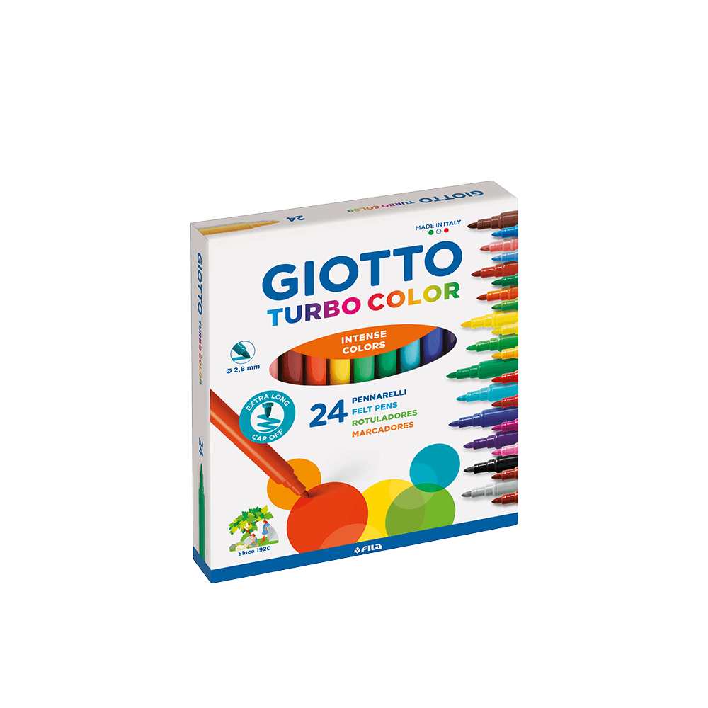 GIOTTO ΜΑΡΚΑΔΟΡΟΙ ΛΕΠΤΟΙ TURBO COLOR 3+ 24 ΧΡΩΜΑΤΑ GIOTTO ΜΑΡΚΑΔΟΡΟΙ ΛΕΠΤΟΙ TURBO COLOR 3+ 24 ΧΡΩΜΑΤΑ