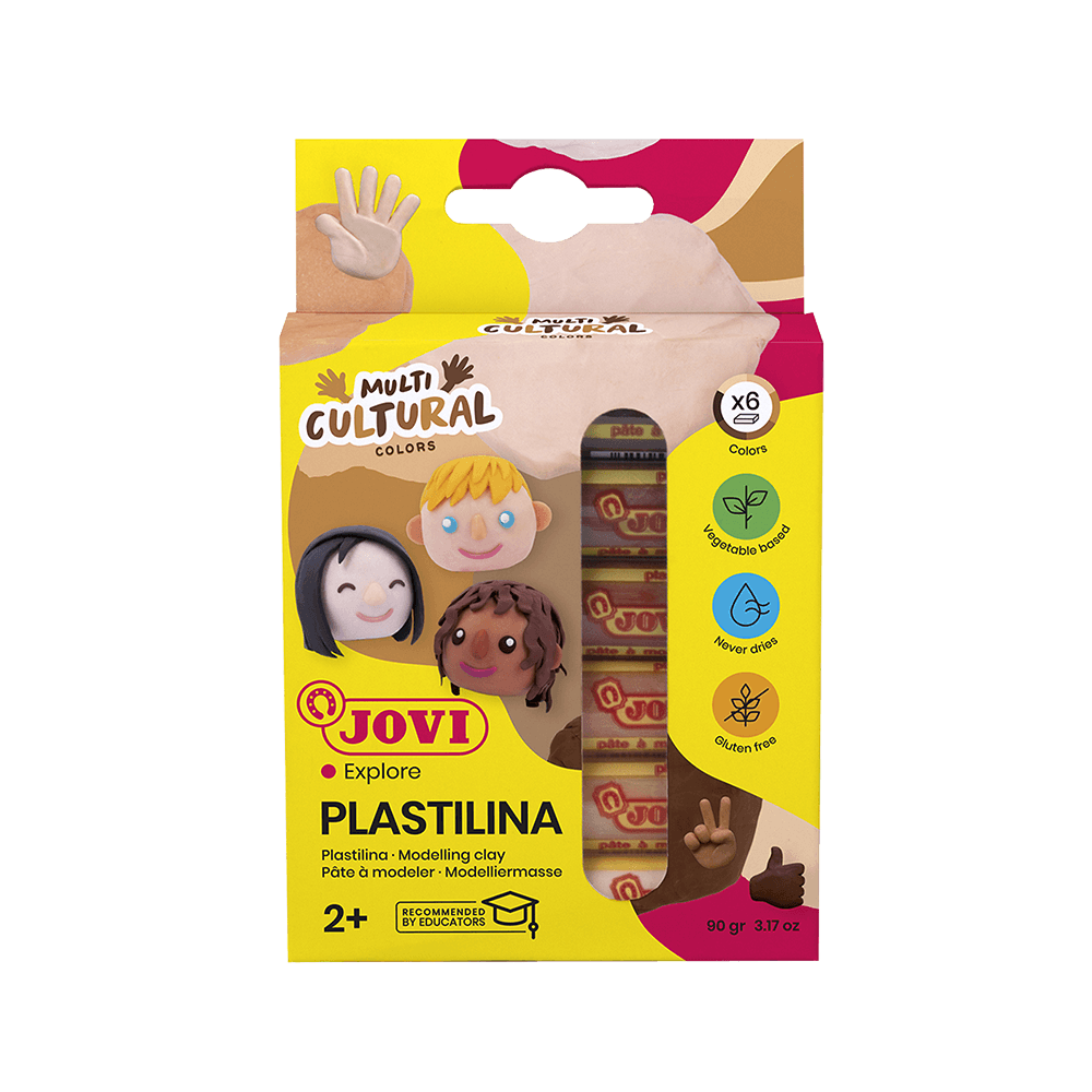 JOVI ΠΛΑΣΤΕΛΙΝΗ ΧΑΡΤΙΝΟ BLISTER 6 ΧΡΩΜΑΤΑ 15gr 2+ MULTICULTURAL