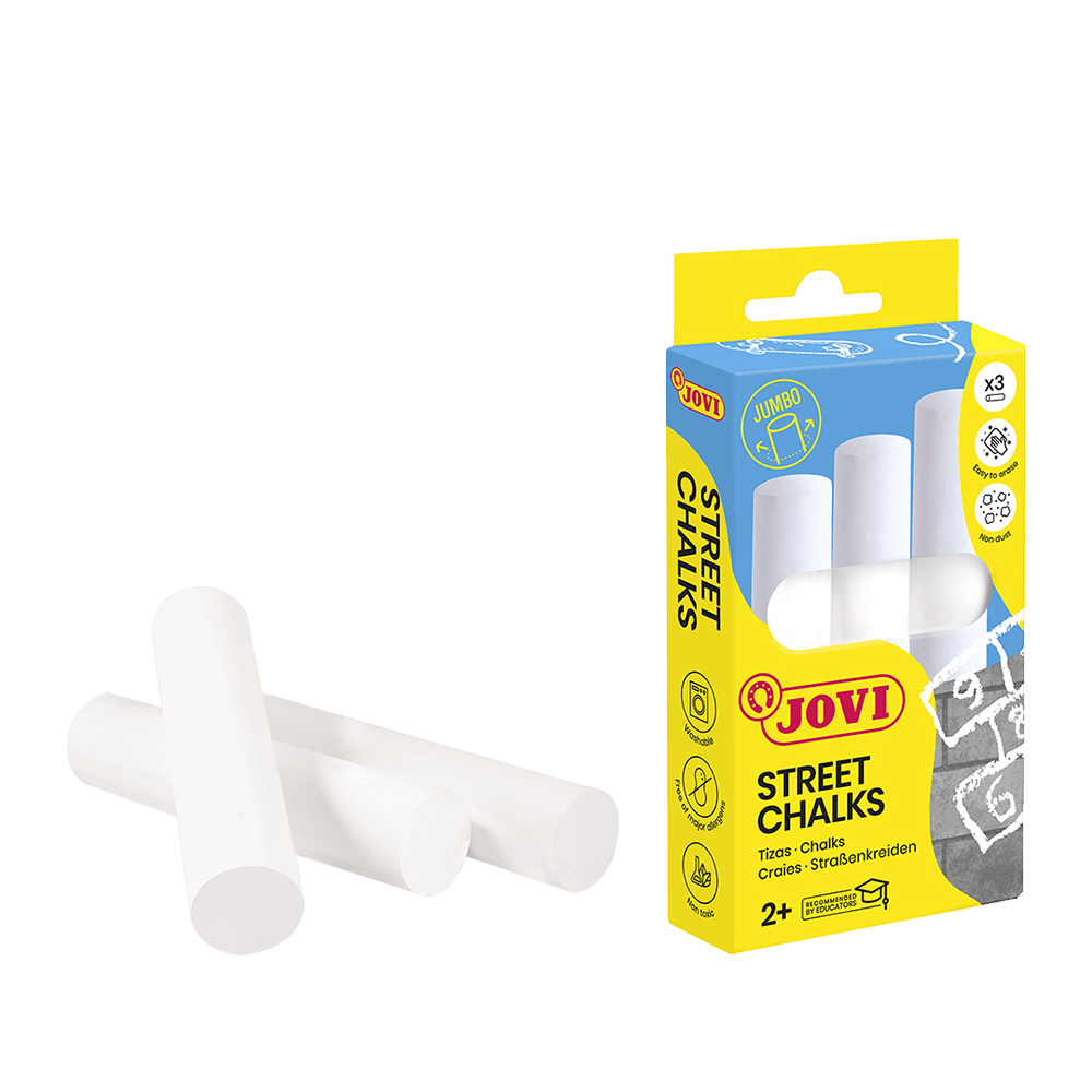 JOVI ΚΙΜΩΛΙΑ JUMBO WHASHABLE 2+ ΧΑΡΤΙΝΟ BLISTER 3T 20x100mm STREET ΛΕΥΚΗ