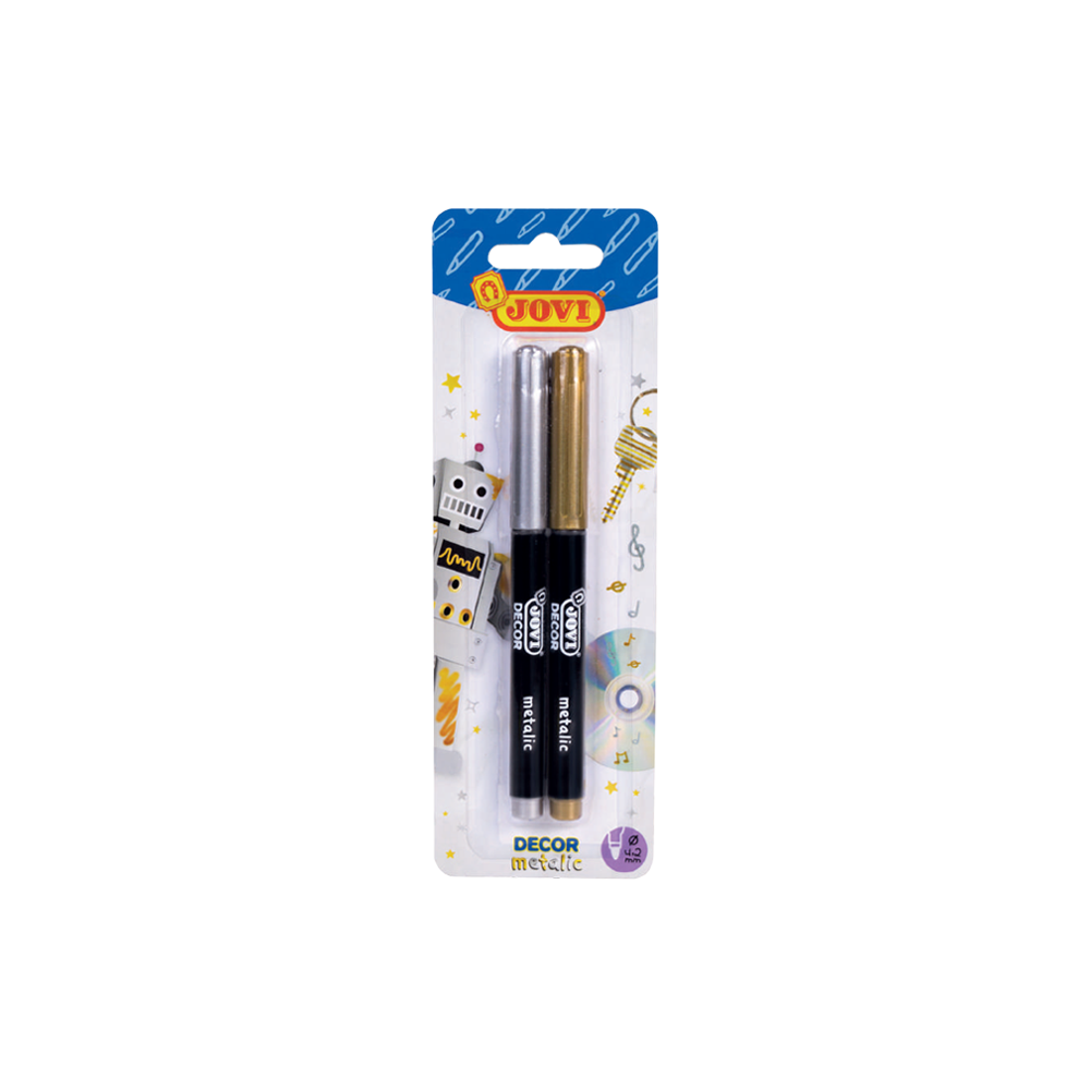 JOVI ΜΑΡΚΑΔΟΡΟΙ ΧΑΡΤΙΝΟ BLISTER 2 ΧΡΩΜΑΤΑ DECOR METALLIC ΑΣΗΜΙ/ΧΡΥΣΟ