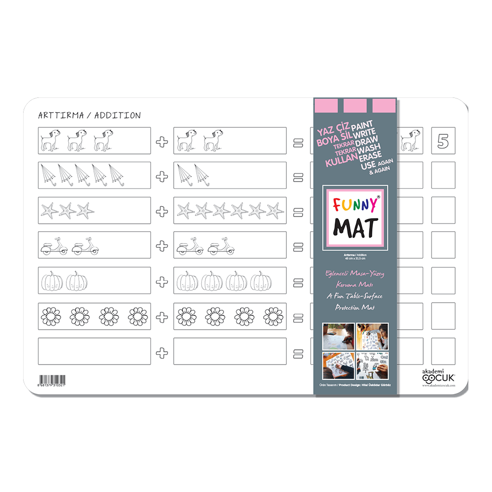 AKADEMI ΣΟΥΠΛΑ ΕΠΙΦΑΝΕΙΑ ΖΩΓΡΑΦΙΚΗΣ ΠΡΟΣΘΕΣΗ 48x33.5cm FUNNY MAT
