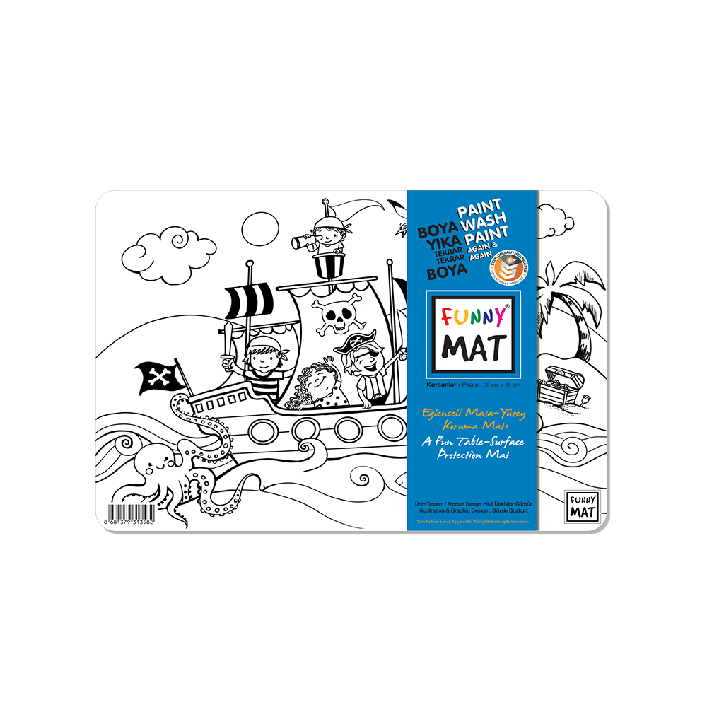 AKADEMI ΣΟΥΠΛΑ ΕΠΙΦΑΝΕΙΑ ΖΩΓΡΑΦΙΚΗΣ ΠΕΙΡΑΤΕΣ 25x35cm FUNNY MAT