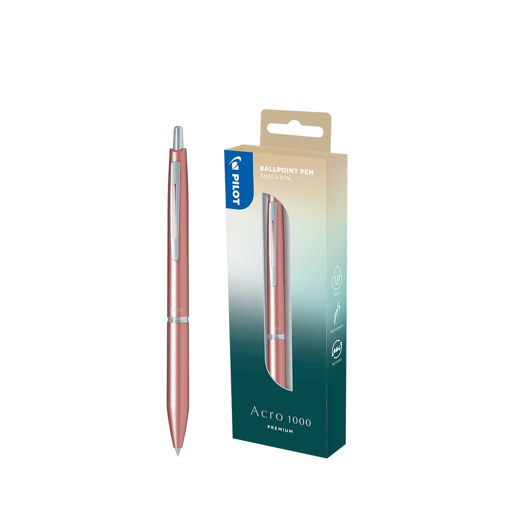 PILOT ΣΤΥΛΟ ΚΟΥΜΠΙ BALLPOINT ΜΑΥΡΟ ΜΕΛΑΝΙ BLISTER 1.0mm ACRO 1000 ΡΟΖ ΚΟΡΑΛΙ PILOT ΣΤΥΛΟ ΚΟΥΜΠΙ BALLPOINT ΜΑΥΡΟ ΜΕΛΑΝΙ BLISTER 1.0mm ACRO 1000 ΡΟΖ ΚΟΡΑΛΙ