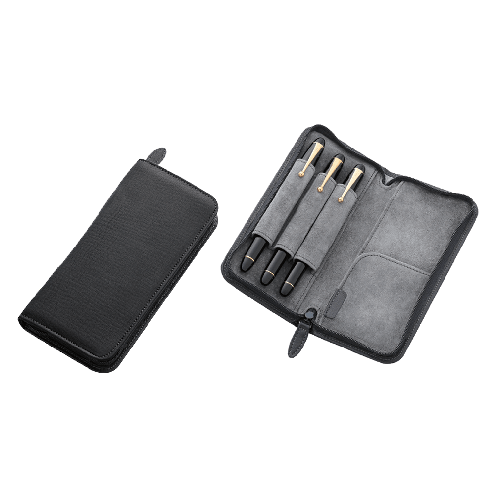 PILOT FINE WRITING ΘΗΚΗ ΔΕΡΜΑΤΙΝΗ ΜΕ ΦΕΡΜΟΥΑΡ ΓΙΑ 3 ΣΤΥΛΟ ΜΑΥΡΗ