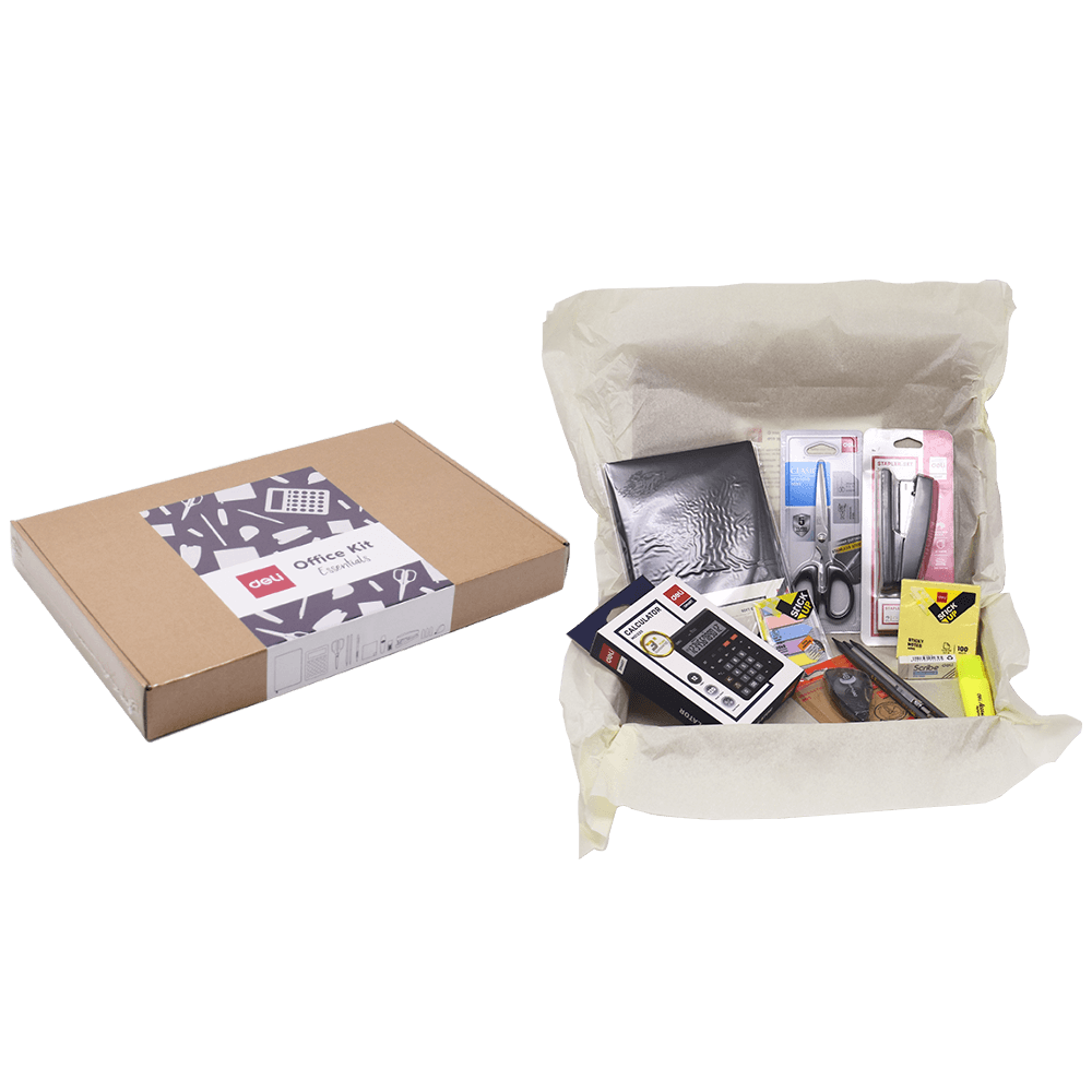 DELI ΚΟΥΤΙ ΓΕΜΑΤΟ 12 ΤΕΜΑΧΙΑ ΔΙΑΦΟΡΑ OFFICE KIT ΑΣΠΡΟ-ΜΑΥΡΟ