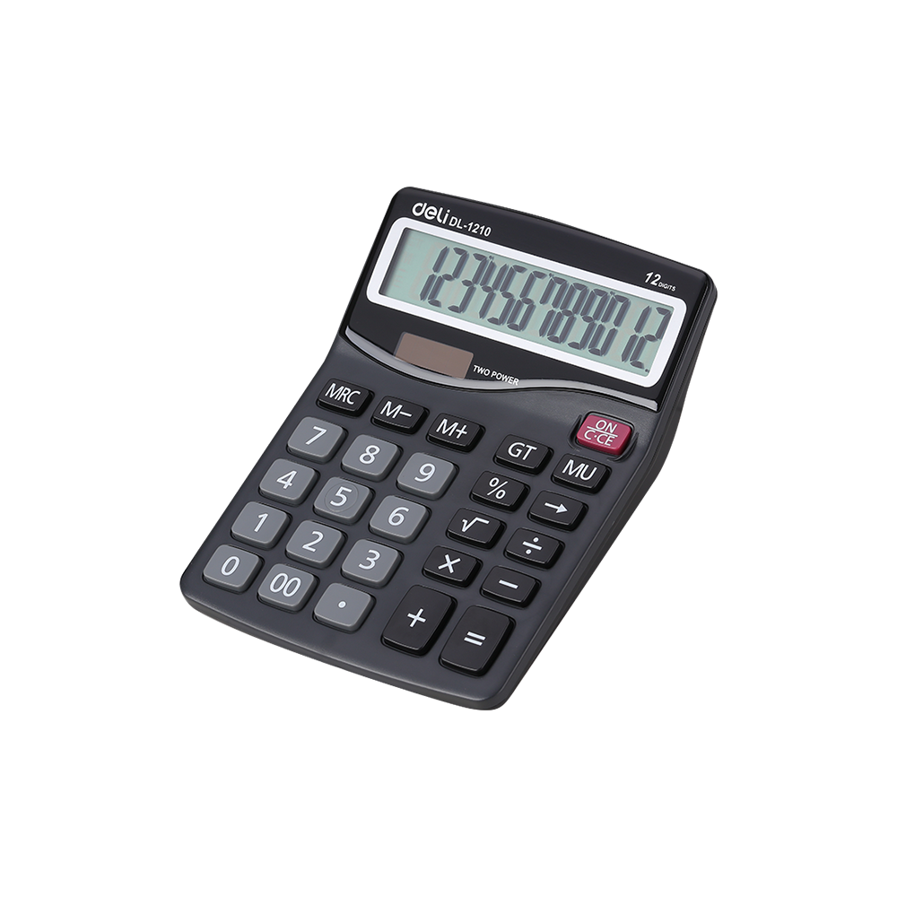 DELI ΑΡΙΘΜΟΜΗΧΑΝΗ 12 ΨΗΦΙΩΝ 15.7x12x4.6cm SMART ΜΑΥΡΗ