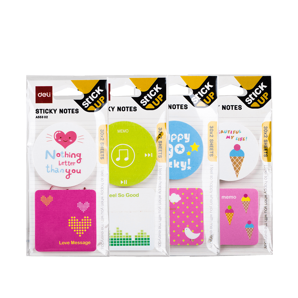 DELI ΒΙΤΡΙΝΑ ΓΕΜΑΤΗ ΧΑΡΤΑΚΙΑ ΣΗΜΕΙΩΣΕΩΝ ΑΥΤΟΚΟΛΛΗΤΑ 2x30 ΦΥΛΛΑ 51x51mm Ν (Το προιόν πωλείται σε μεμονωμένα τεμάχια του ενός)