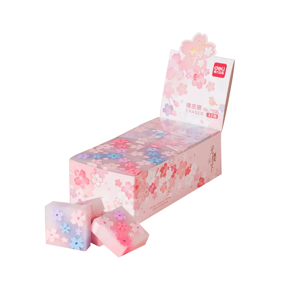 DELI ΒΙΤΡΙΝΑ ΓΕΜΑΤΗ ΓΟΜΑ 35x35x11mm SAKURA ΑΣΣΟΡΤΙ 32 ΤΕΜΑΧΙΑ (Το προιόν πωλείται σε μεμονωμένα τεμάχια του ενός)