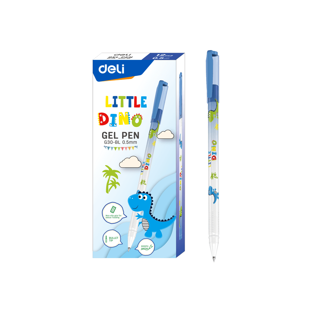 DELI ΣΤΥΛΟ GEL ΚΑΠΑΚΙ ΛΑΒΗ GRIP 0.5 LITTLE DINO ΜΠΛΕ 12 ΤΕΜΑΧΙΑ (Το προιόν πωλείται σε μεμονωμένα τεμάχια του ενός) DELI ΣΤΥΛΟ GEL ΚΑΠΑΚΙ ΛΑΒΗ GRIP 0.5 LITTLE DINO ΜΠΛΕ 12 ΤΕΜΑΧΙΑ (Το προιόν πωλείται σε μεμονωμένα τεμάχια του ενός)
