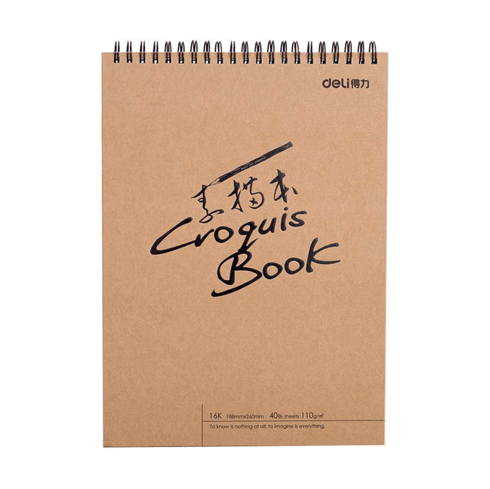 DELI ΜΠΛΟΚ ΣΧΕΔΙΟΥ ΣΠΙΡΑΛ 40 ΦΥΛΛΑ 16K (260X188mm) 110gsm