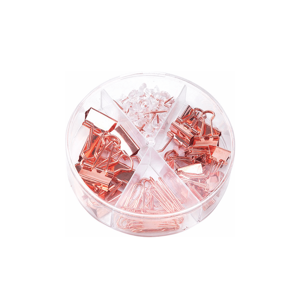 DELI ΠΙΑΣΤΡΑ/ΚΑΡΦΙΤΣΑ/ΣΥΝΔΕΤΗΡΑΣ 100x100x27mm 72Τ ΤΕΜΑΧΙΑ ΡΟΖ ΧΡΥΣΟ