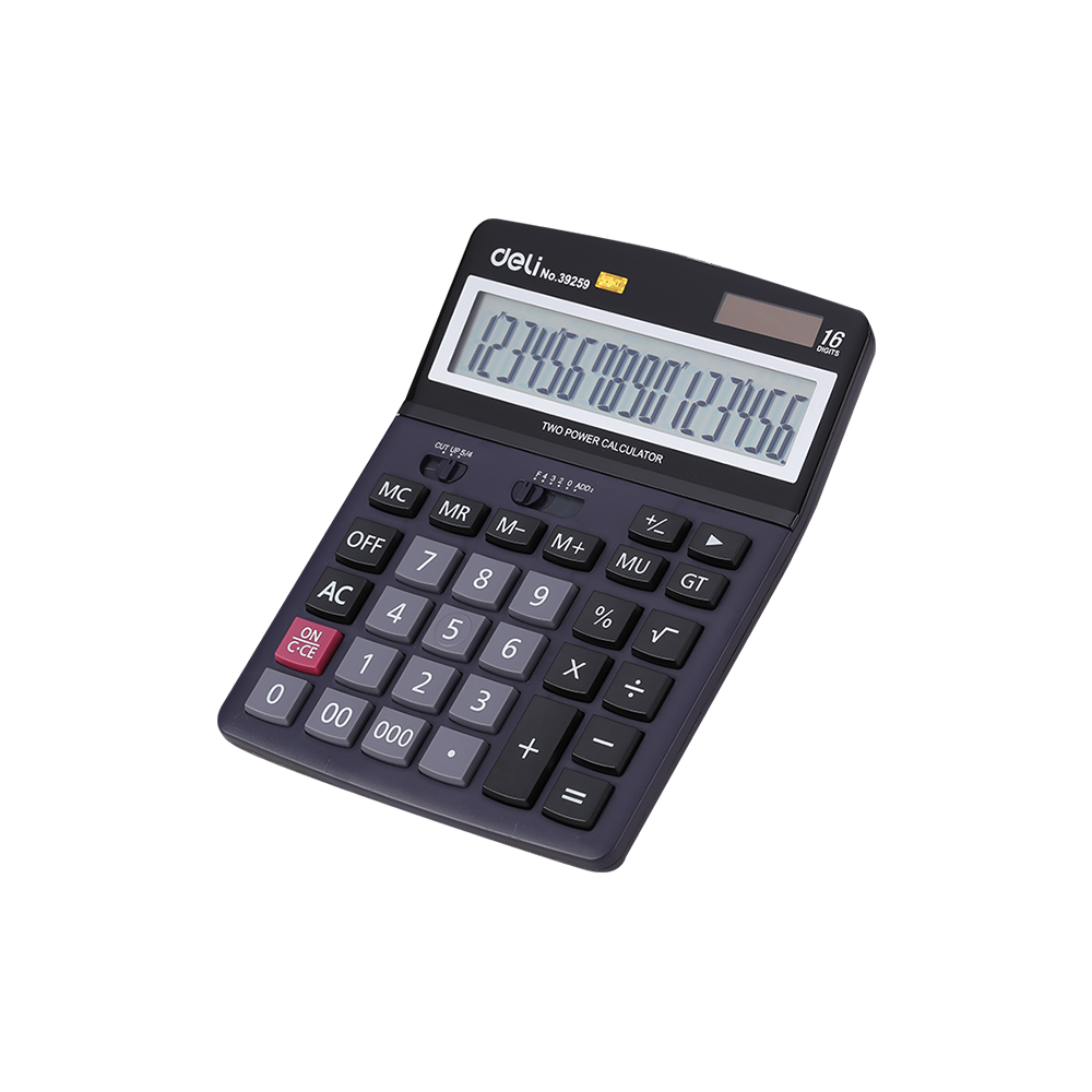 DELI ΑΡΙΘΜΟΜΗΧΑΝΗ 16 ΨΗΦΙΩΝ 19.3x14.85x4.55cm CORE ΜΑΥΡΗ