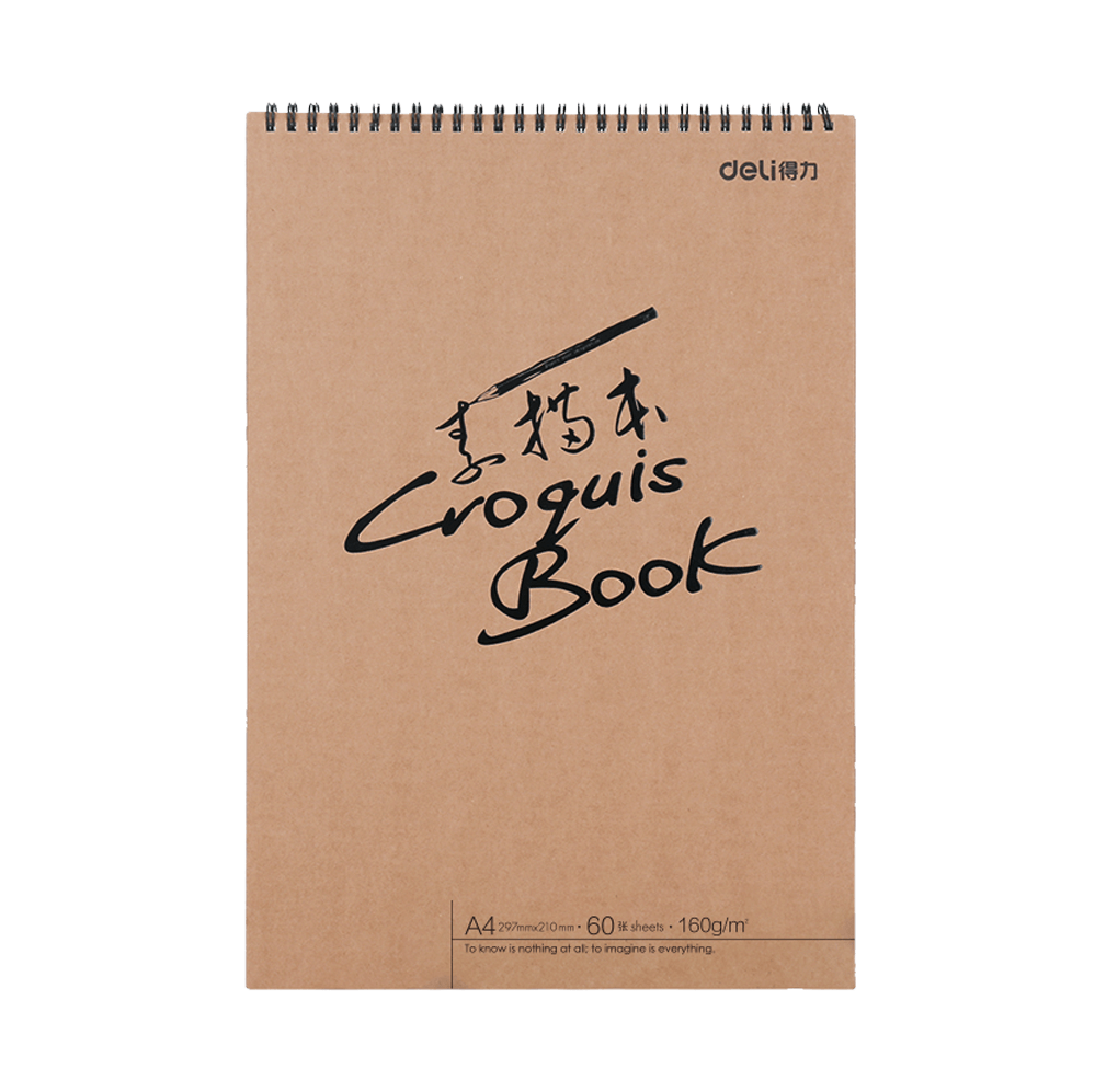 DELI ΜΠΛΟΚ ΣΧΕΔΙΟΥ ΣΠΙΡΑΛ Α4 60 ΦΥΛΛΑ 21x29.7cm 160gsm