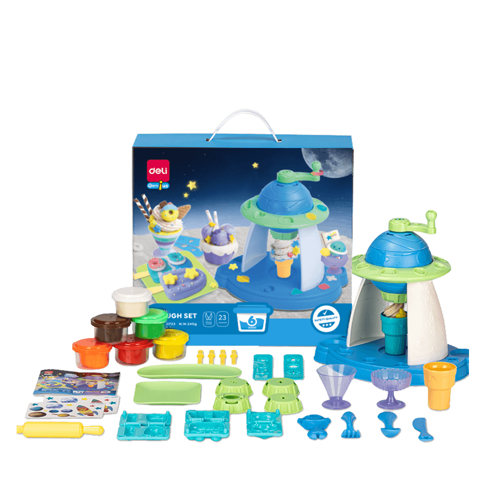 DELI ΠΛΑΣΤΟΖΥΜΑΡΑΚΙ ΒΑΛΙΤΣΑ 6 ΧΡΩΜΑΤΑ 280gr & 23 ΑΞΕΣΟΥΑΡ DELI GENIUS