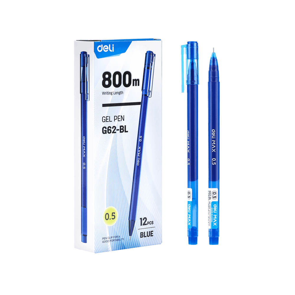 DELI ΣΤΥΛΟ GEL ΚΑΠΑΚΙ 0.5mm ΜΠΛΕ 12 ΤΕΜΑΧΙΑ (Το προιόν πωλείται σε μεμονωμένα τεμάχια του ενός)